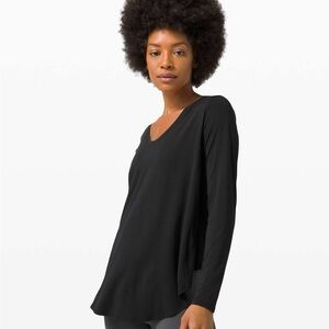 Lululemon Up For It Long Sleeve - Black - Size 6